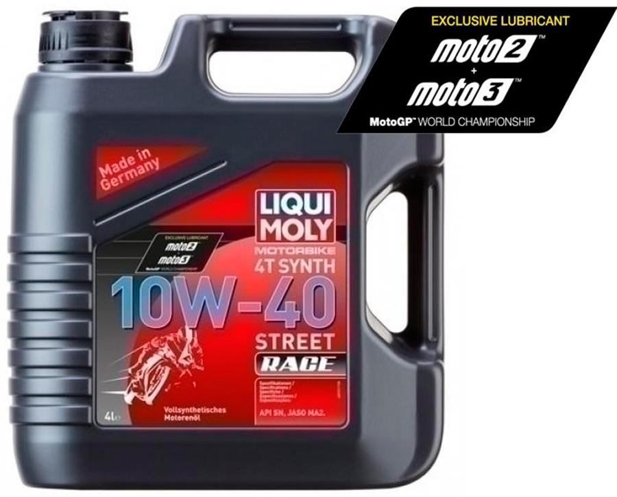 ACEITE LIQUI-MOLY GARRAFA 4L MOTOR 100% SINTÉTICO 10W-40 STREET RACE