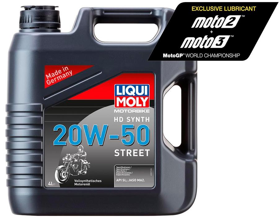 ACEITE LIQUI-MOLY GARRAFA 4L HD 100% SINTÉTICO 20W-50 STREET
