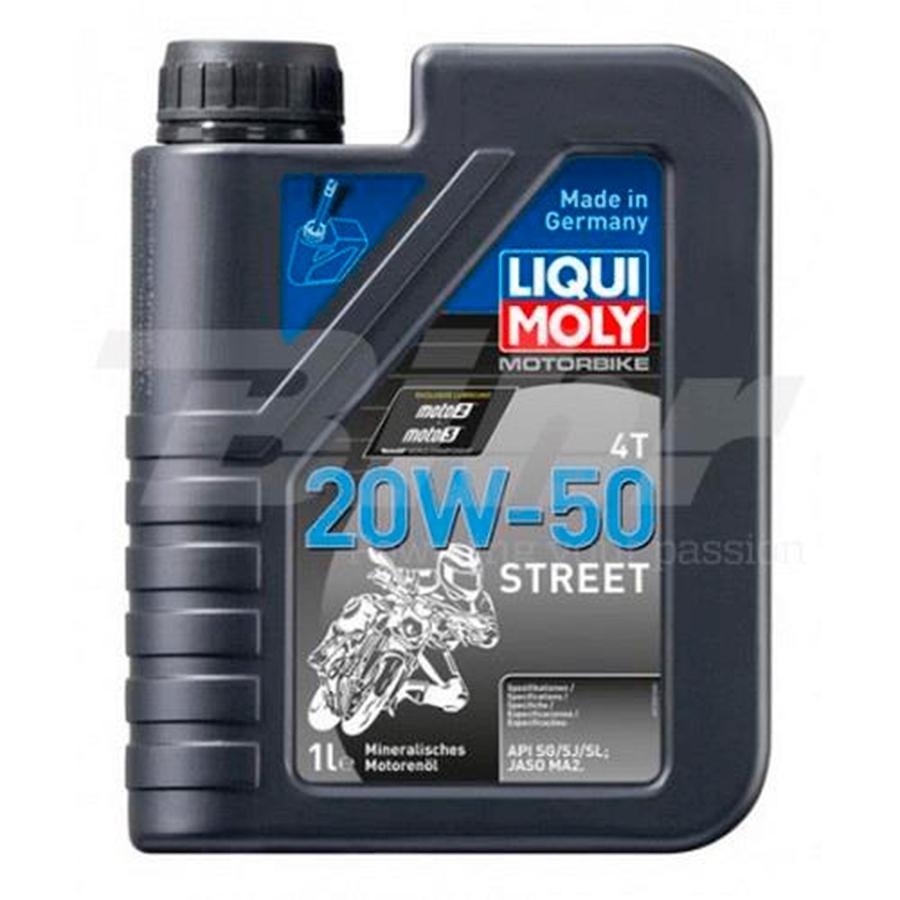 ACEITE LIQUI-MOLY BOTELLA 1L LIQUI MOLY MOTORBIKE 4T MINERAL 20W-50 STREET 1500