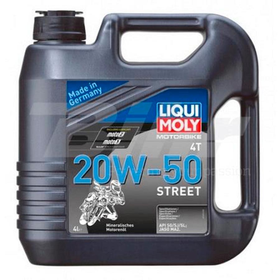 ACEITE LIQUI-MOLY GARRAFA 4L LIQUI MOLY MOTORBIKE 4T MINERAL 20W-50 STREET 1696