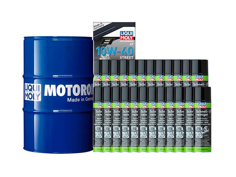 ACEITE LIQUI-MOLY PACK BIDÓN 205L 10W-40 SINTÉTICO + 24 LIMPIA FRENOS 500ML