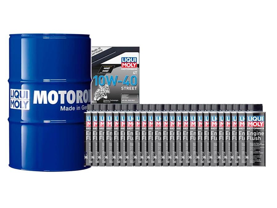 ACEITE LIQUI-MOLY PACK BIDÓN 205L 10W-40 SINTÉTICO + 24 LIMPIA MOTORES 250ML