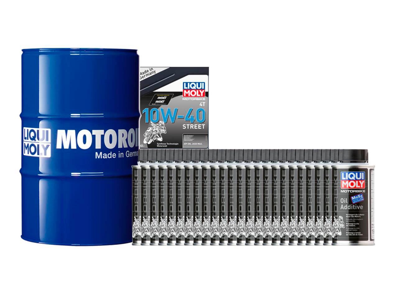 ACEITE LIQUI-MOLY PACK BIDÓN 205L 10W-40 SINTÉTICO + 24 ANTIFRICCIONES MOS2 125ML