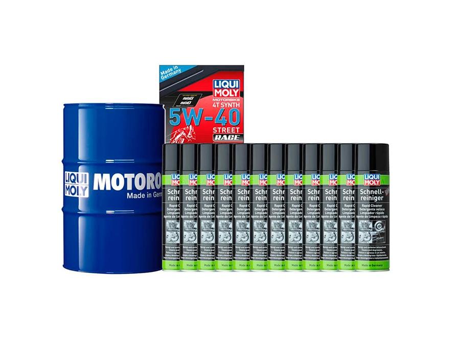 ACEITE LIQUI-MOLY PACK BIDÓN 60L 5W-40 100% SINTÉTICO + 12 LIMPIA FRENOS 500ML