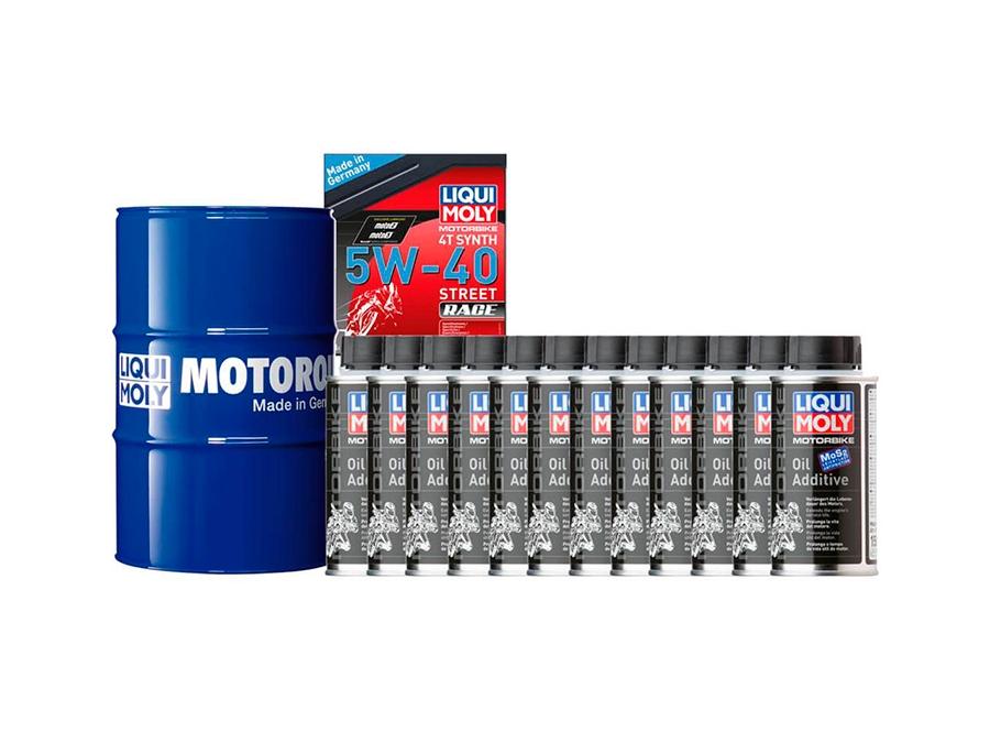 ACEITE LIQUI-MOLY PACK BIDÓN 60L 5W-40 100% SINTÉTICO + 12 ANTIFRICCIONES MOS2 125ML