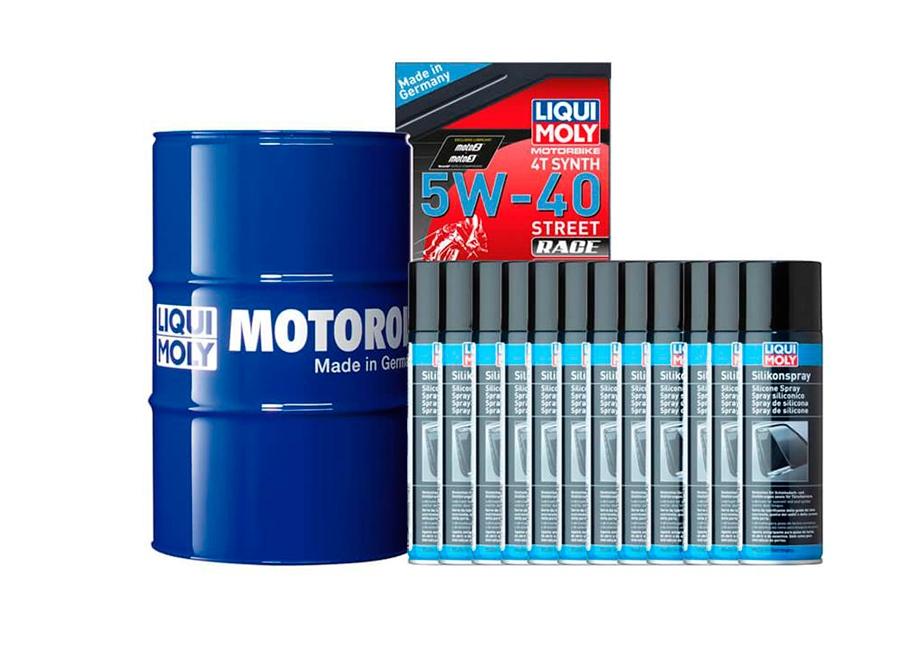 ACEITE LIQUI-MOLY PACK BIDÓN 60L 5W-40 100% SINTÉTICO + 12 TRATAMIENTOS SILICONA 300ML