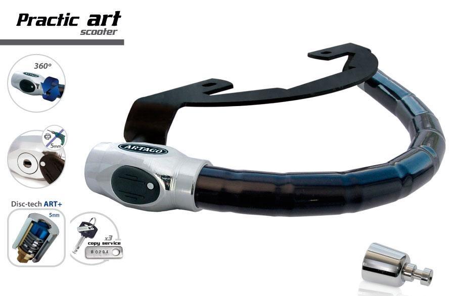 ANTIRROBO MANILLAR ARTAGO PRACTIC ART YAMAHA AEROX R 50 NAKED 50 13