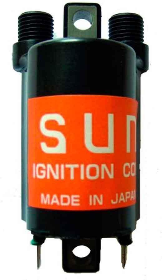 BOBINA SUN JAPONESA TEC MP08 12V - 2,7 OHM - CC DOBLE ENCENDIDO - 2 FASTONS  SUN 04175710