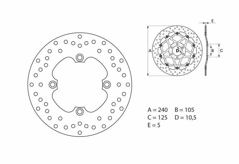 DISCO DE FRENO BREMBO ORO FIX BRAKE DISC - 68B40780