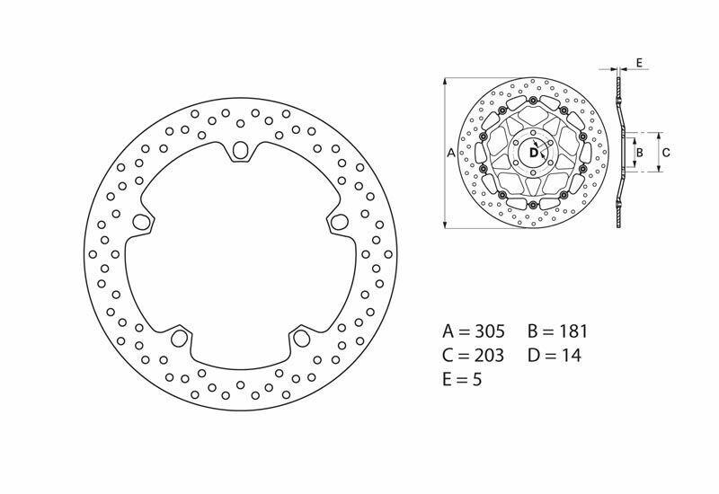 DISCO DE FRENO BREMBO ORO FIX BRAKE DISC - 68B407D6