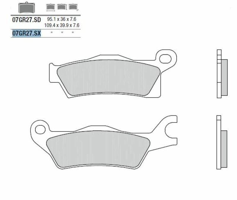 PASTILLAS DE FRENO BREMBO OFF-ROAD SINTERED METAL BRAKE PADS - 07GR27SX