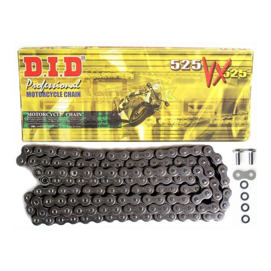 CADENA DID 525 VX 108 ESLABONES NEGRO CIERRE REMACHE