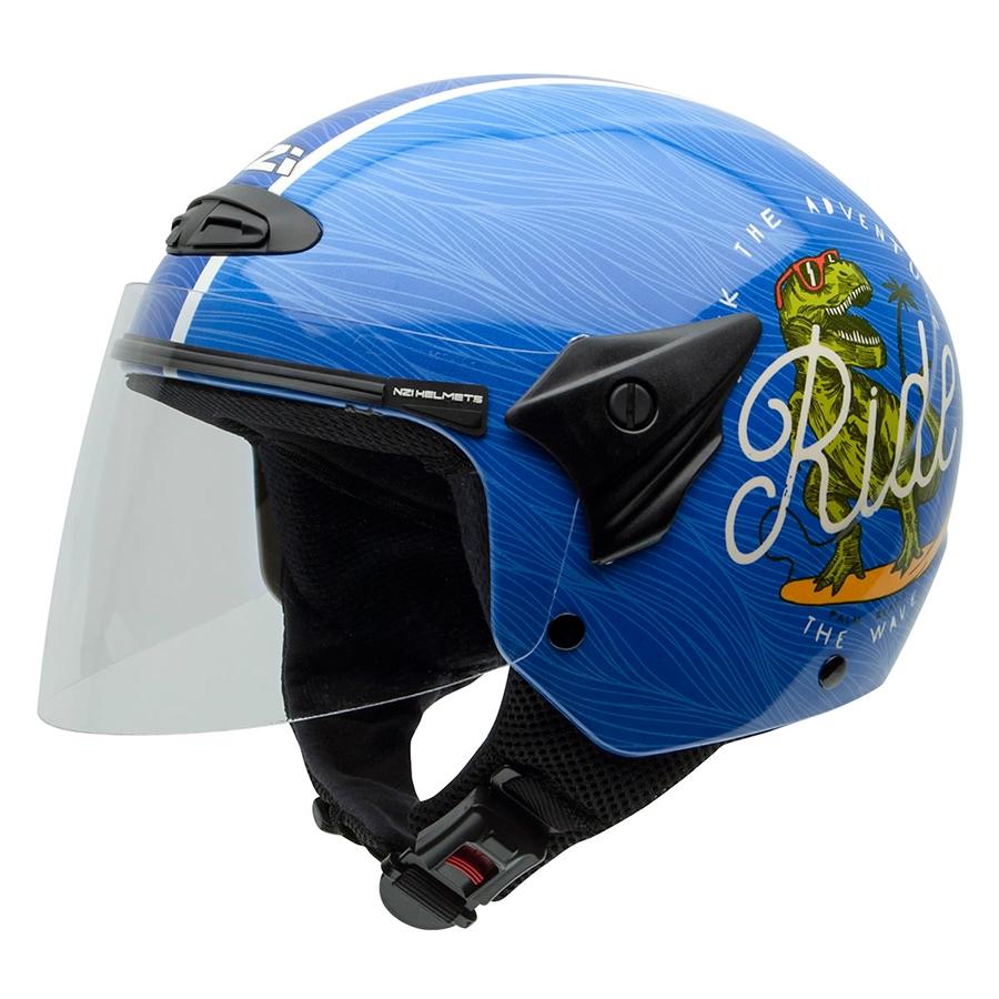 CASCO NZI ABIERTO MINIJET MODELO HELIX II JR DINORIDE BRILLO