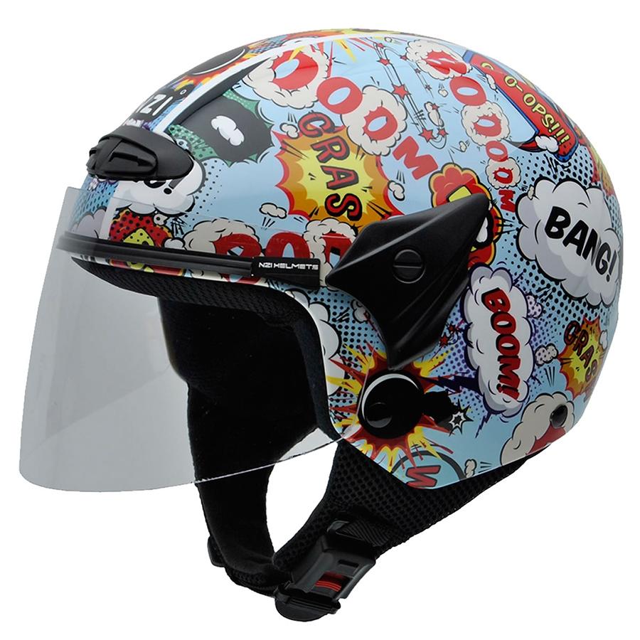 CASCO NZI ABIERTO MINIJET MODELO HELIX II JR BOOM BRILLO