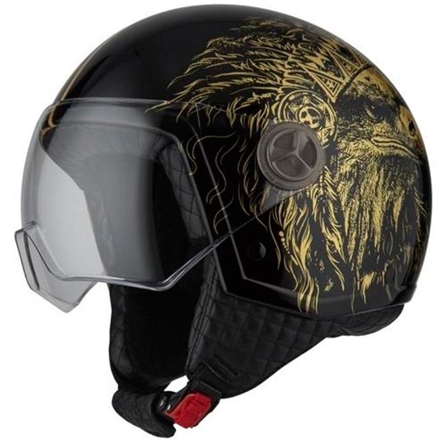 CASCO NZI ABIERTO MINIJET MODELO ZETA 2 BOSS GOLD MATE