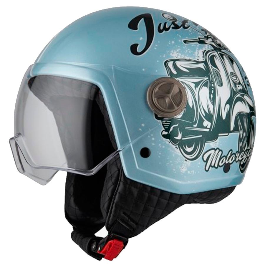 CASCO NZI ABIERTO MINIJET MODELO ZETA 2 BELLO PEARL WHITE MATE