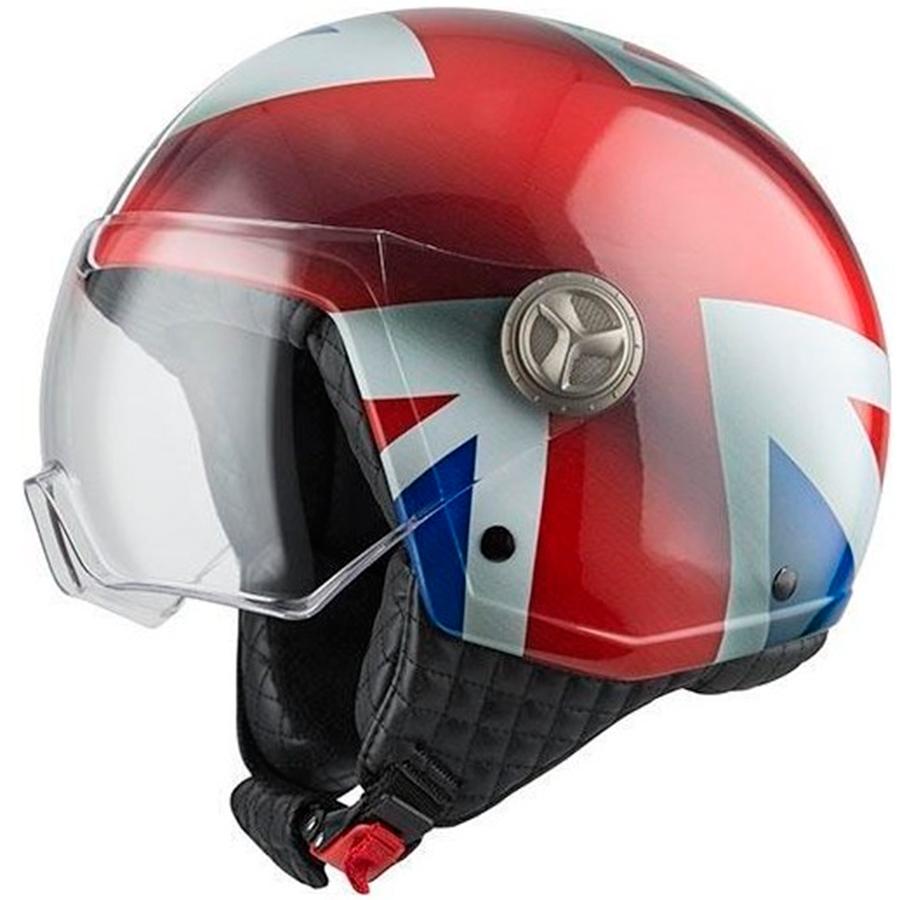 CASCO NZI ABIERTO MINIJET MODELO ZETA 2 UNION JACK BRILLO