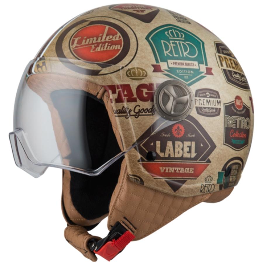 CASCO NZI ABIERTO MINIJET MODELO ZETA 2 RETROLABELS MATE