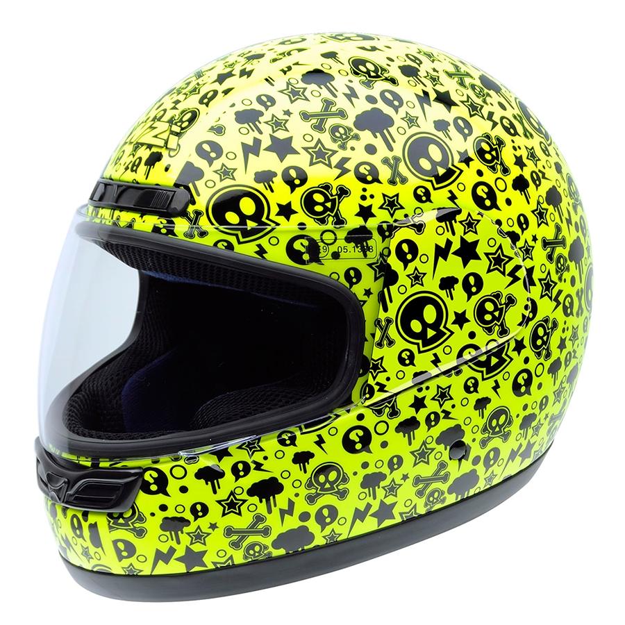 CASCO NZI INTEGRAL MODELO ACTIVY JUNIOR YELLOW BONES BRILLO