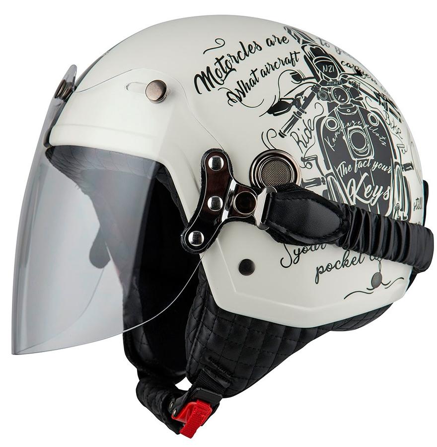 CASCO NZI ABIERTO MINIJET MODELO TONUP VISOR TANK BONE MATE