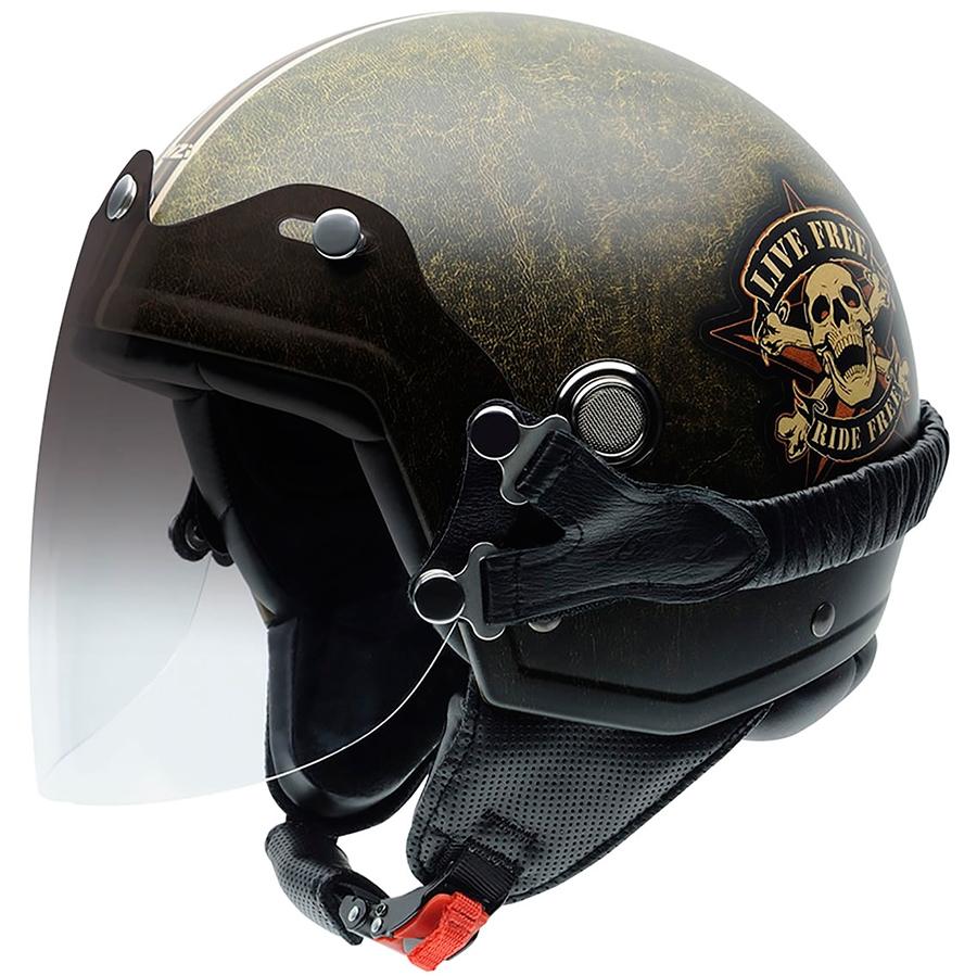 CASCO NZI ABIERTO MINIJET MODELO TONUP VISOR RIDE FREE MATE