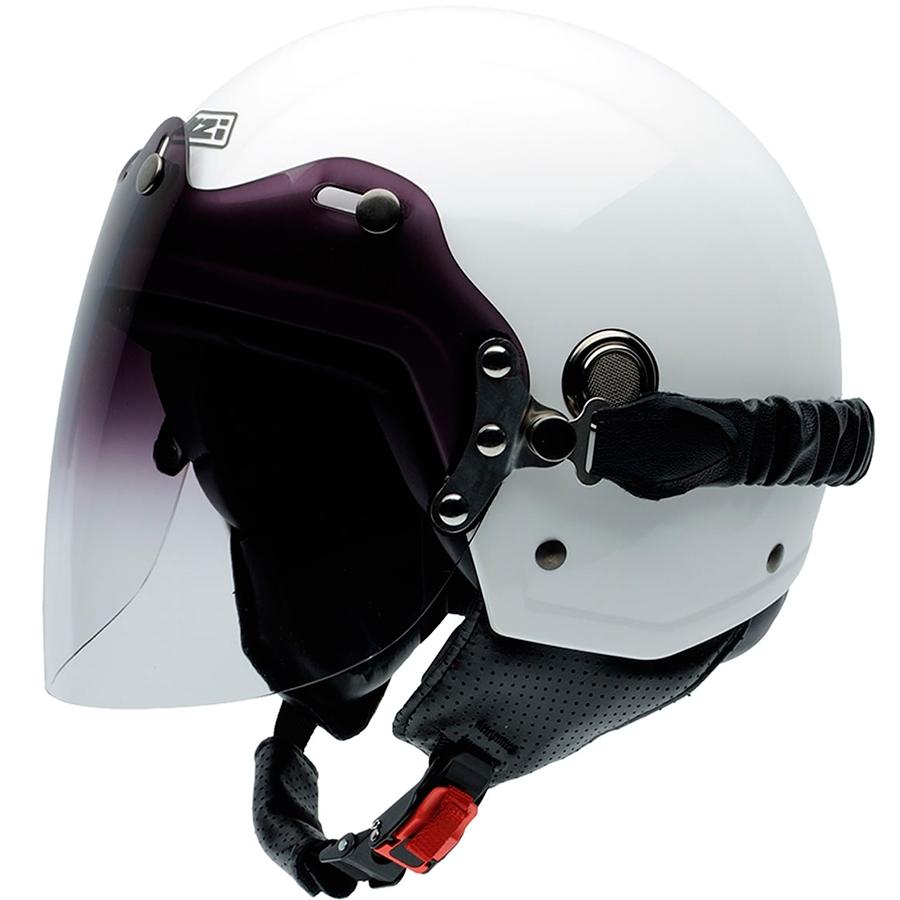 CASCO NZI ABIERTO MINIJET MODELO TONUP VISOR WHITE BRILLO