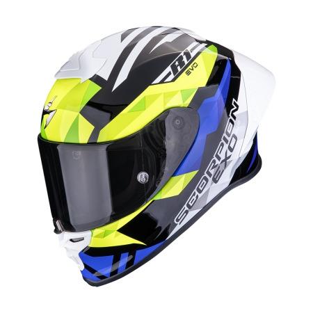 CASCO SCORPION EXO-R1 EVO II AIR VALERE NEGRO-AZUL-AMARILLO NEON