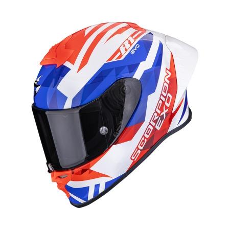 CASCO SCORPION EXO-R1 EVO II AIR VALERE BLANCO-ROJO-AZUL