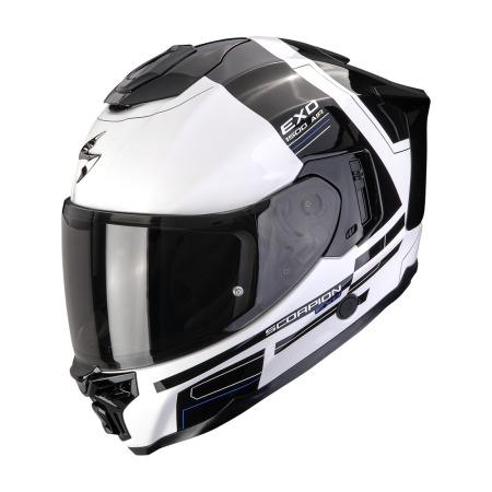 CASCO SCORPION EXO-1500 AIR DUAL BLANCO-NEGRO-AZUL