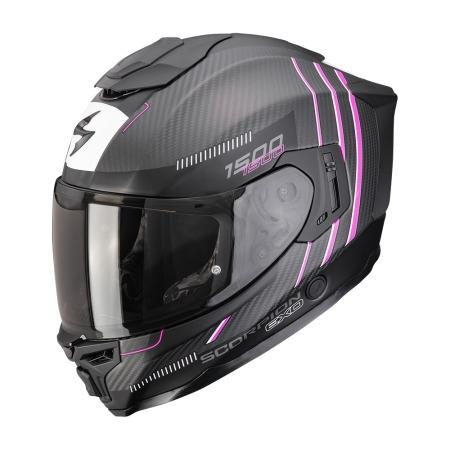 CASCO SCORPION EXO-1500 CARBON AIR ZITY NEGRO MATE-ROSA