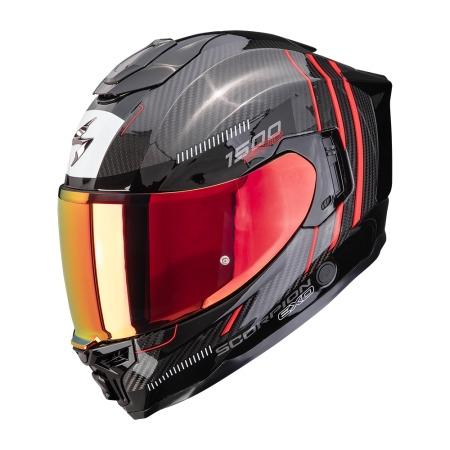 CASCO SCORPION EXO-1500 CARBON AIR ZITY NEGRO-ROJO