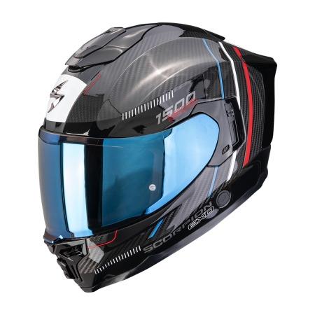 CASCO SCORPION EXO-1500 CARBON AIR ZITY NEGRO-ROJO-AZUL