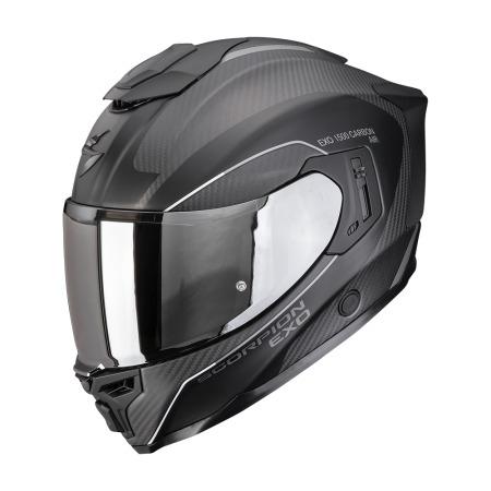 CASCO SCORPION EXO-1500 CARBON AIR MUNDI NEGRO MATE-PLATA