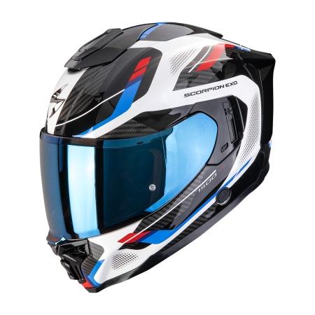 CASCO SCORPION EXO-1500 AIR SLEEK BLANCO-ROJO-AZUL