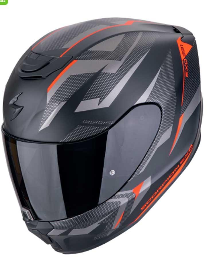 CASCO SCORPION  TOURING EXO-391 AAXO NEGRO MATE-ROJO