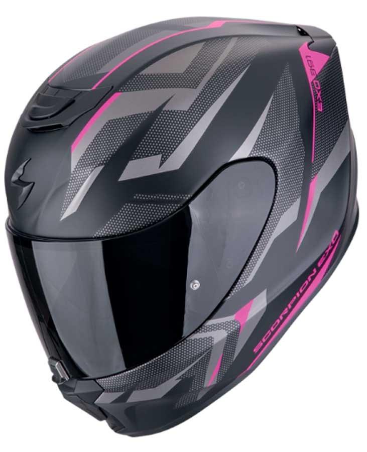 CASCO SCORPION  TOURING EXO-391 AAXO NEGRO MATE-ROSA