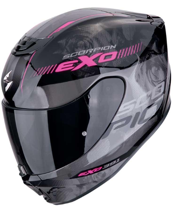 CASCO SCORPION  TOURING EXO-391 AVA NEGRO-ROSA