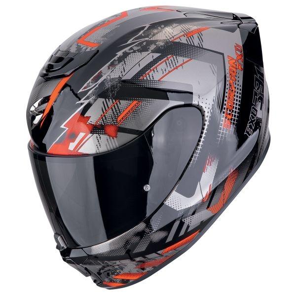 CASCO SCORPION  TOURING EXO-391 CLUTTER NEGRO-ROJO