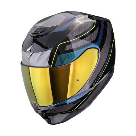 CASCO SCORPION EXO-391 LEO NEGRO-AZUL