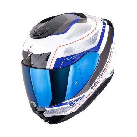 CASCO SCORPION EXO-391 LEO BLANCO-AZUL