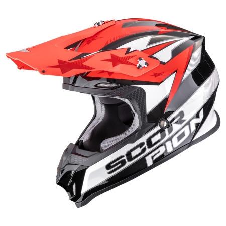CASCO SCORPION VX-16 EVO AIR PATRIOT NEGRO-BLANCO-ROJO