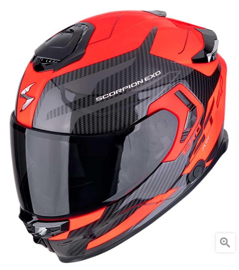CASCO SCORPION  TOURING EXO-GT SP AIR FLEX NEGRO-NEON ROJO