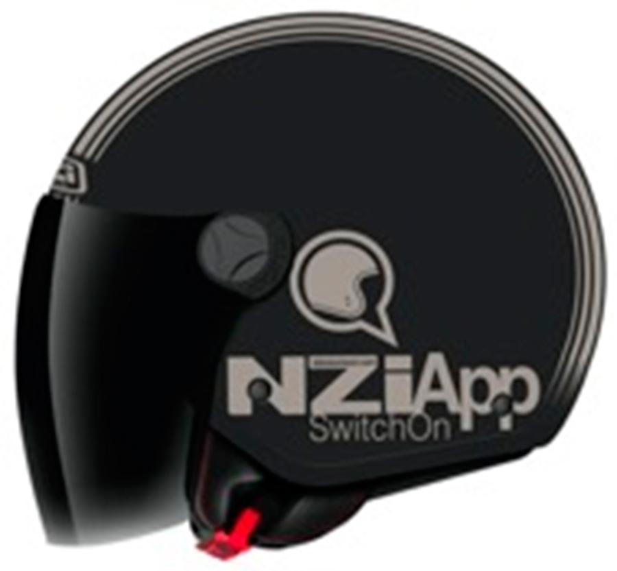 CASCO NZI ABIERTO MINIJET MODELO CAPITAL 2 DUO SWITCH BLACK&BROWN BRILLO