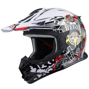CASCO NZI OFF-ROAD KNOBBY TEAM WHITE BRILLO