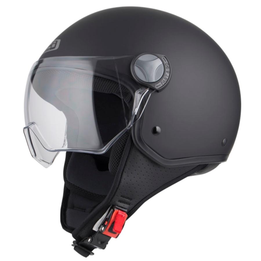 CASCO NZI ABIERTO MINIJET MODELO CAPITAL VISION MATT BLACK MATE