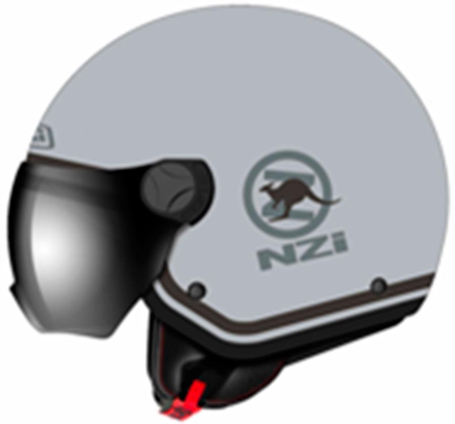 CASCO NZI ABIERTO MINIJET MODELO CAPITAL VISION WILDER GREY MATE
