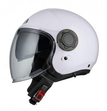 CASCO NZI ABIERTO JET MODELO RINGWAY DUO WHITE BRILLO