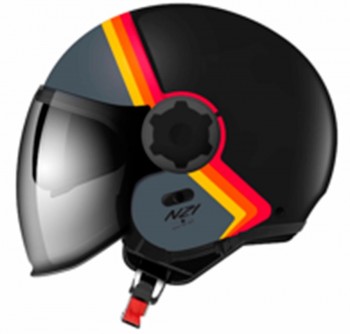 CASCO NZI ABIERTO JET MODELO RINGWAY DUO SKYKLINE BLACK&ANTRACITE BRILLO