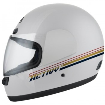 CASCO NZI INTEGRAL MODEL ACTIVY 3 BIBAND WHITE&GOLD BRILLO