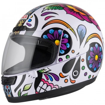 CASCO NZI INTEGRAL MODEL ACTIVY 3 MEXICAN SKULLS BRILLO